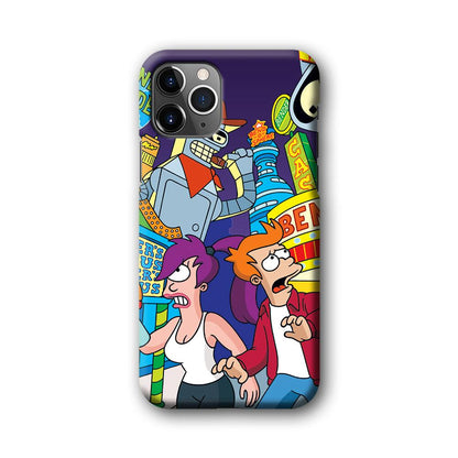 Futurama Scene on Planet City iPhone 11 Pro Case-Oxvistore