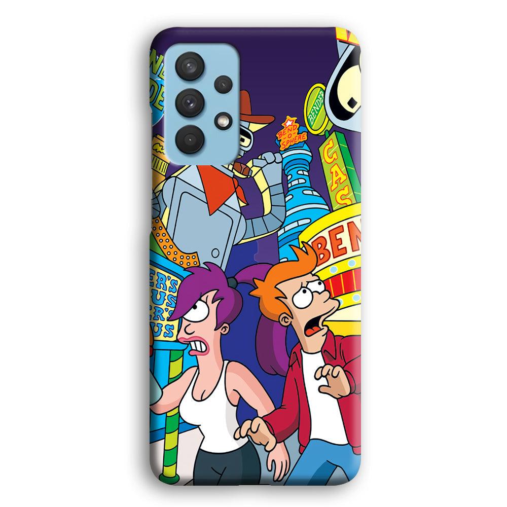 Futurama Scene on Planet City Samsung Galaxy A32 Case-Oxvistore