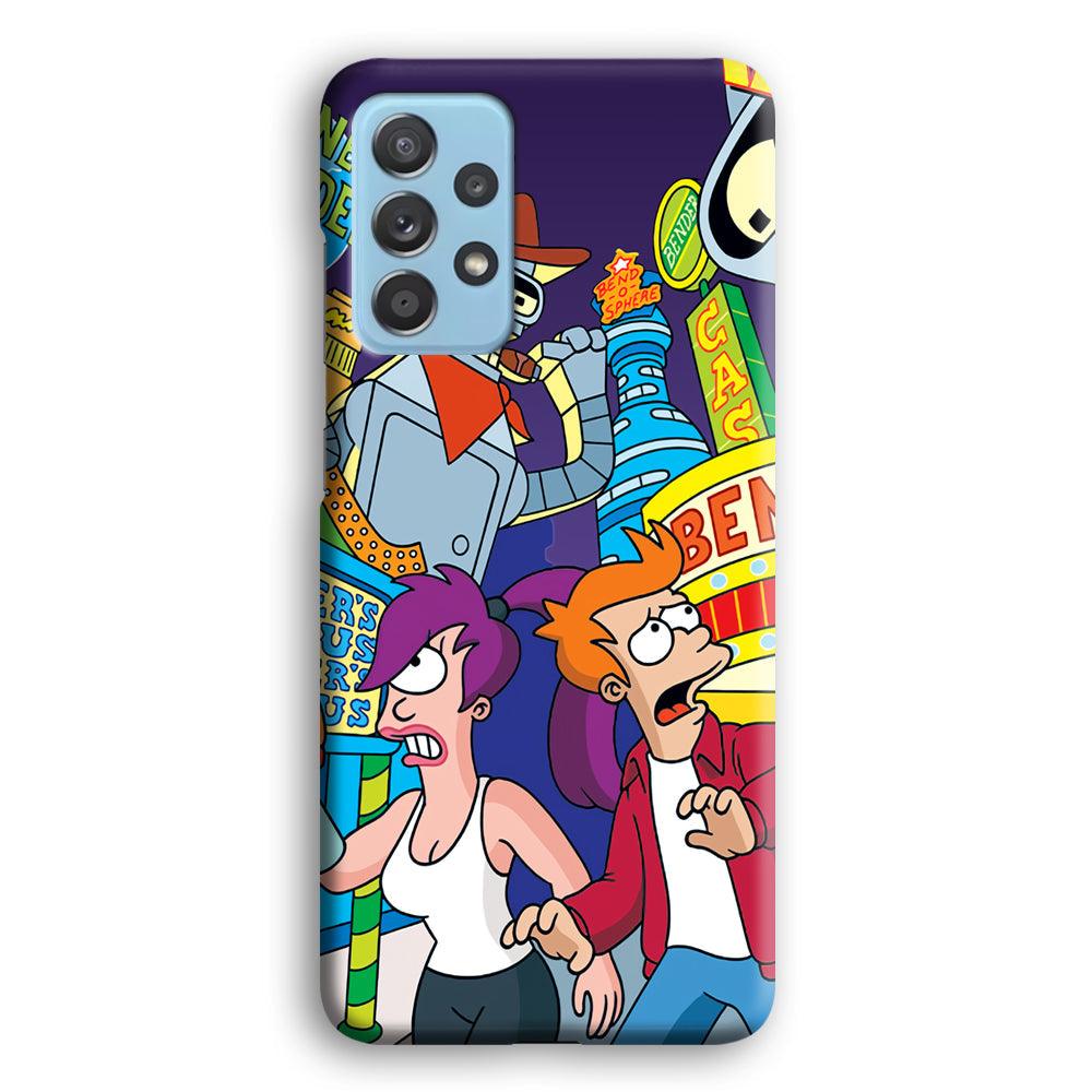 Futurama Scene on Planet City Samsung Galaxy A52 Case-Oxvistore