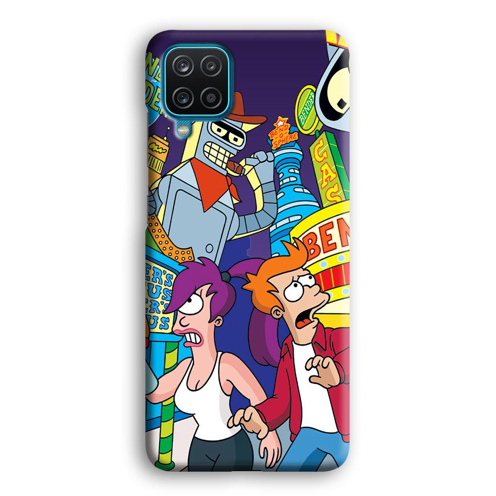 Futurama Scene on Planet City Samsung Galaxy A12 Case-Oxvistore