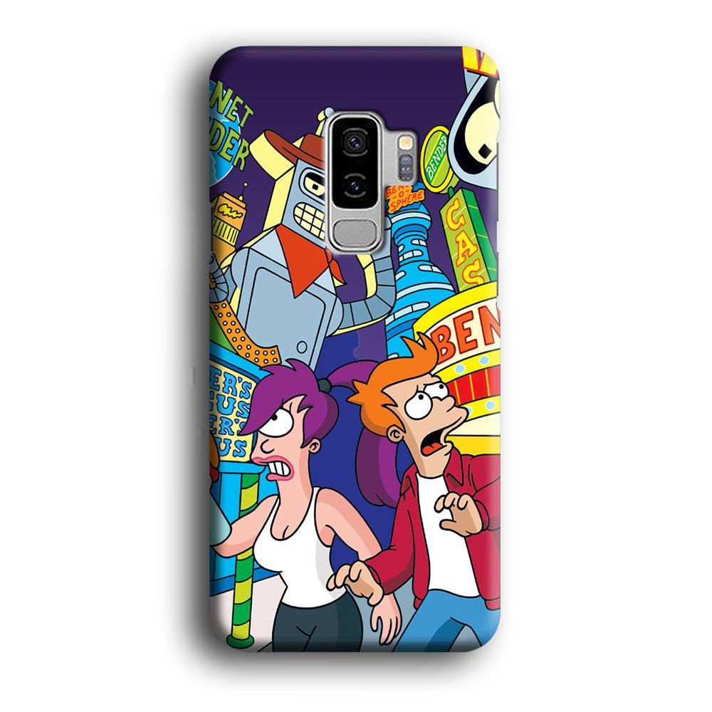 Futurama Scene on Planet City Samsung Galaxy S9 Plus Case-Oxvistore