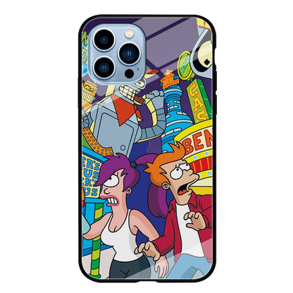 Futurama Scene on Planet City iPhone 13 Pro Case-Oxvistore