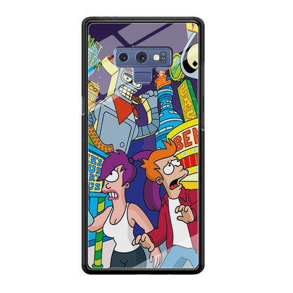 Futurama Scene on Planet City Samsung Galaxy Note 9 Case-Oxvistore