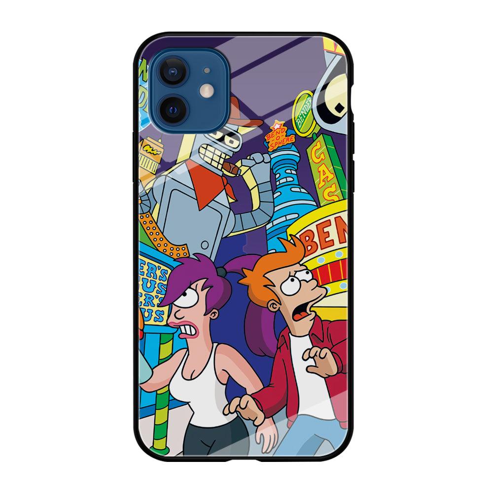 Futurama Scene on Planet City iPhone 12 Case-Oxvistore