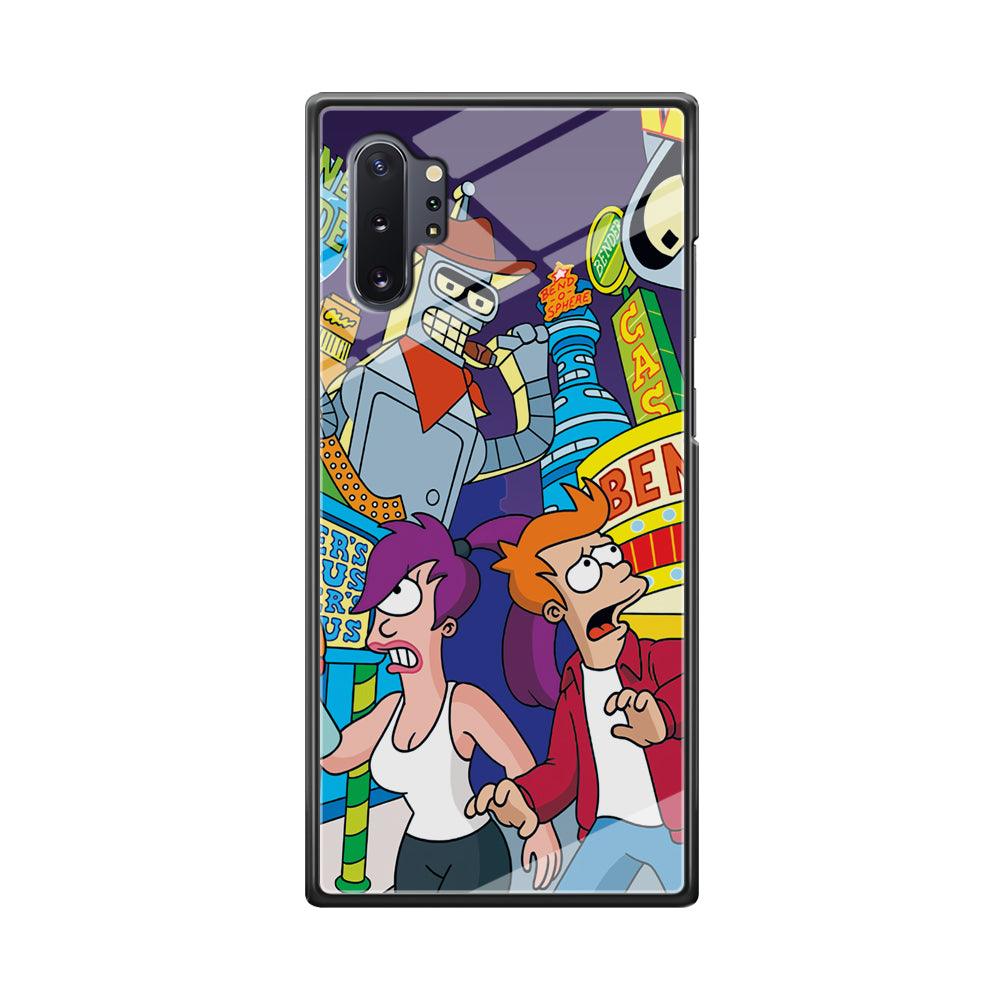 Futurama Scene on Planet City Samsung Galaxy Note 10 Plus Case-Oxvistore