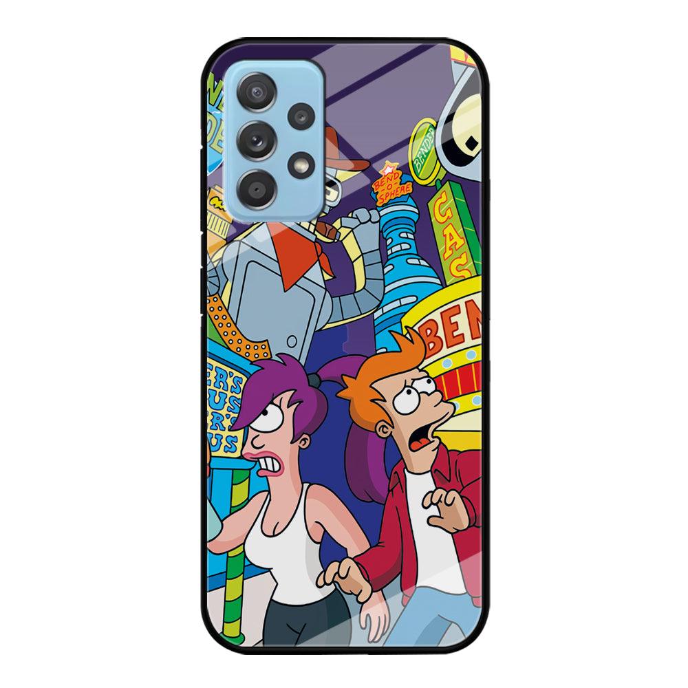 Futurama Scene on Planet City Samsung Galaxy A52 Case-Oxvistore