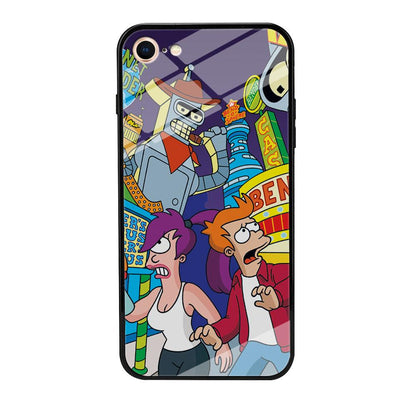 Futurama Scene on Planet City iPhone 8 Case-Oxvistore