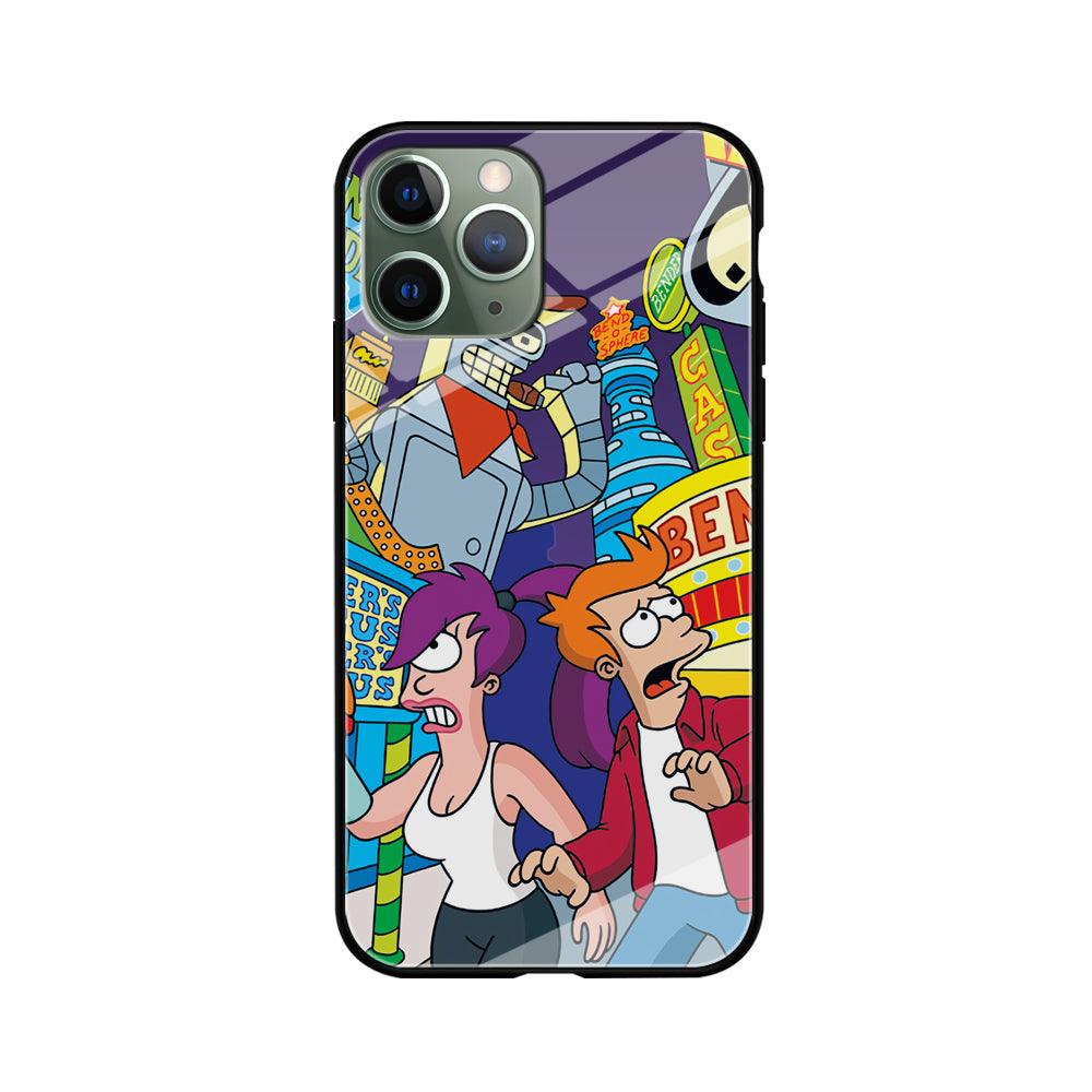 Futurama Scene on Planet City iPhone 11 Pro Case-Oxvistore