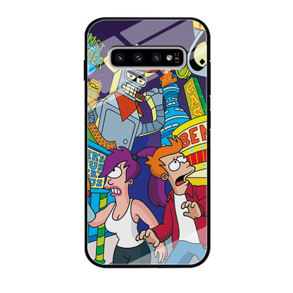 Futurama Scene on Planet City Samsung Galaxy S10 Plus Case-Oxvistore