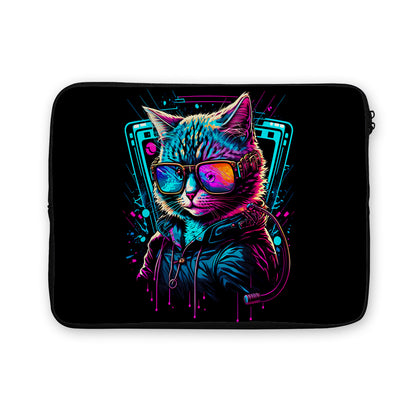 Futuristic Alpha Cat Laptop Sleeve Protective Cover