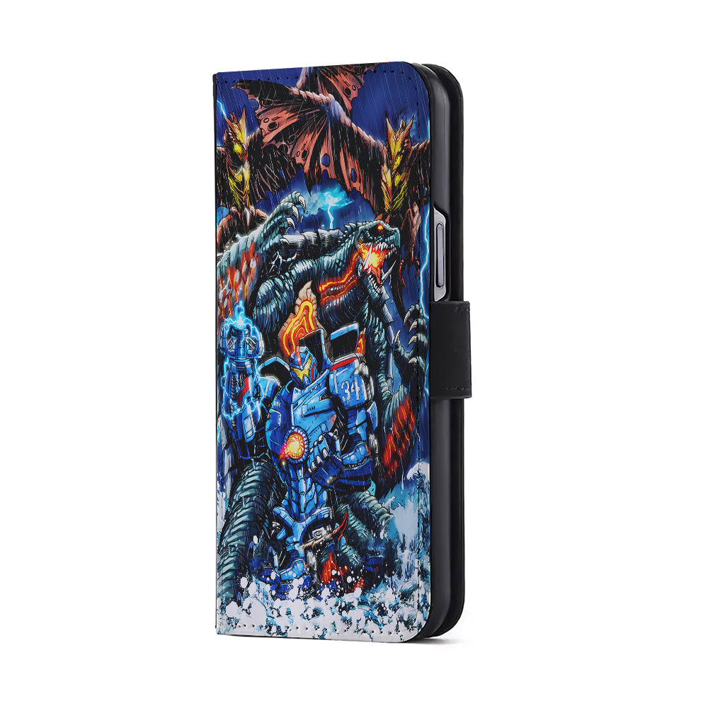 Gamera VS Pacific Rim Flip Wallet Phone Case