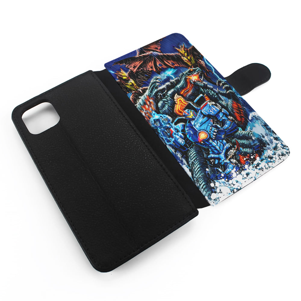 Gamera VS Pacific Rim Flip Wallet Phone Case