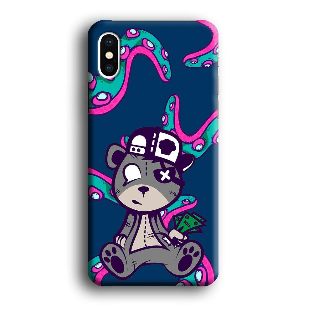 Gangsta Bear Need The Money iPhone X Case-Oxvistore