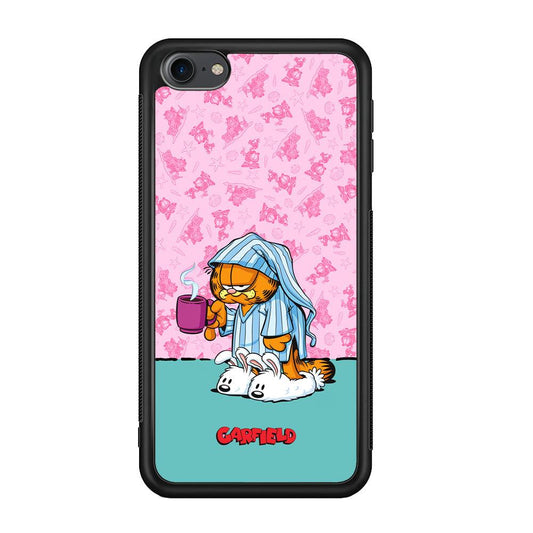 Garfield Bad Morning Vibes iPod Touch 6 Case-Rubber Black (2D Case)-Oxvistore