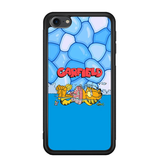 Garfield Swimming at Pool iPod Touch 6 Case-Rubber Black (2D Case)-Oxvistore