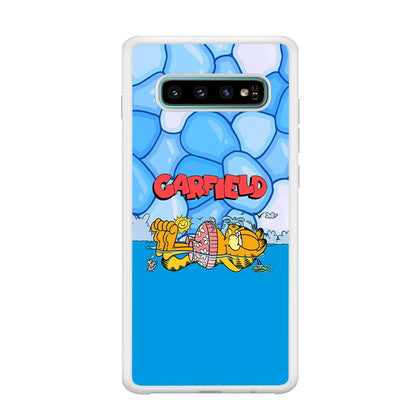 Garfield Swimming at Pool Samsung Galaxy S10 Plus Case-Oxvistore