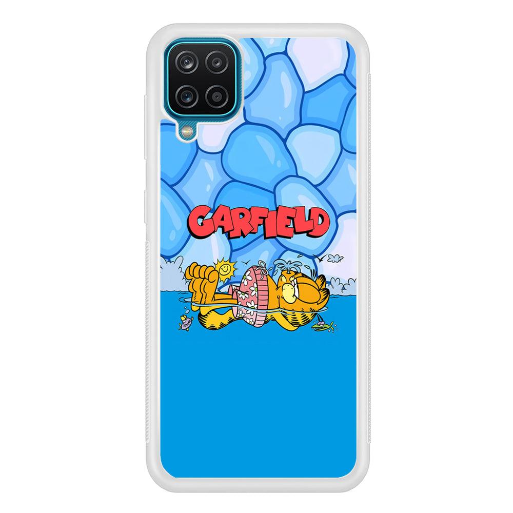 Garfield Swimming at Pool Samsung Galaxy A12 Case-Oxvistore