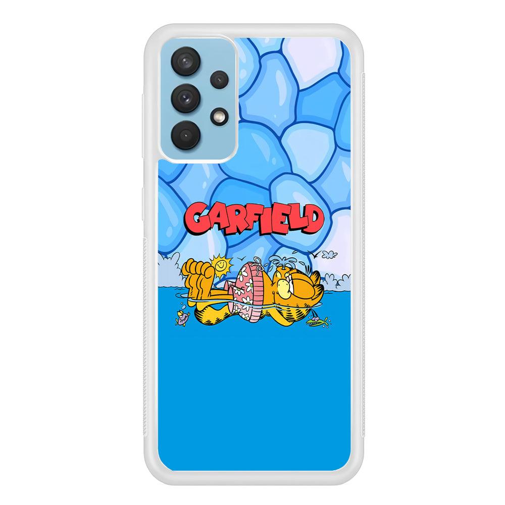 Garfield Swimming at Pool Samsung Galaxy A32 Case-Oxvistore