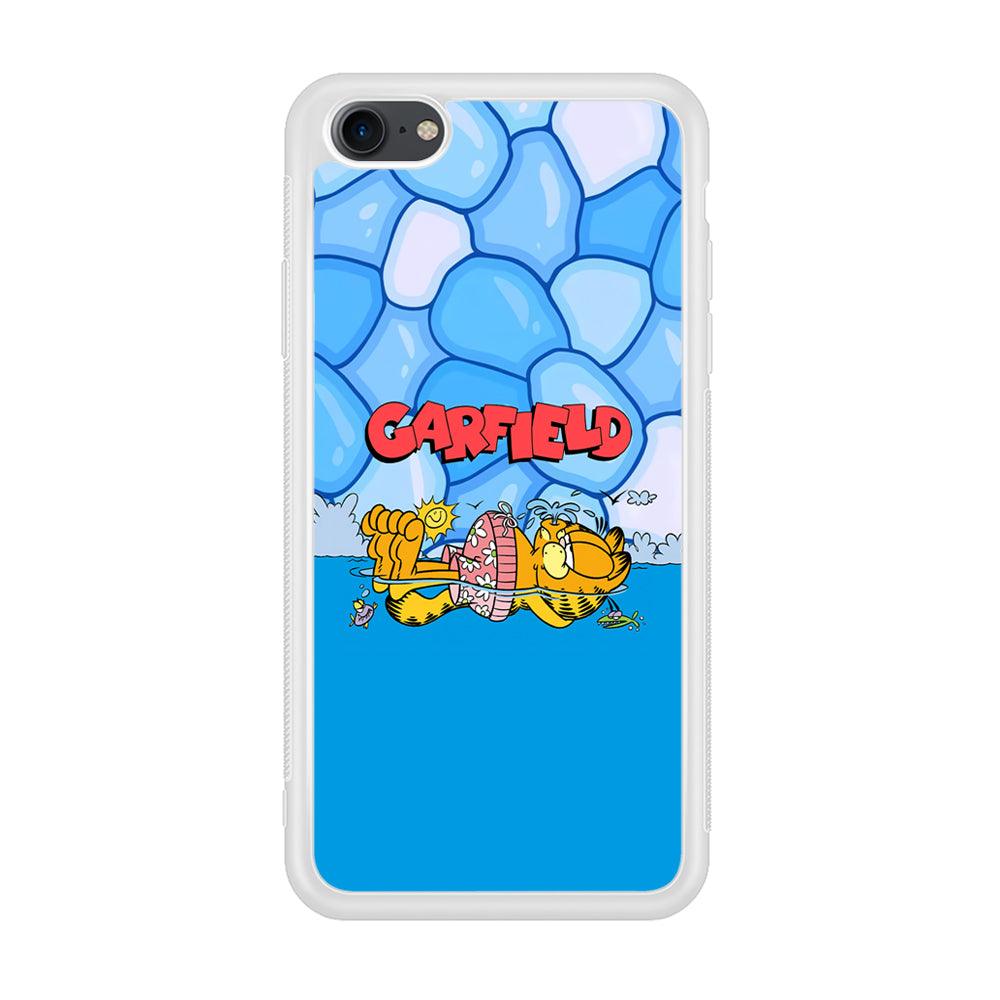 Garfield Swimming at Pool iPhone 8 Case-Oxvistore