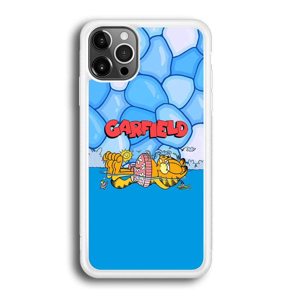 Garfield Swimming at Pool iPhone 12 Pro Case-Oxvistore