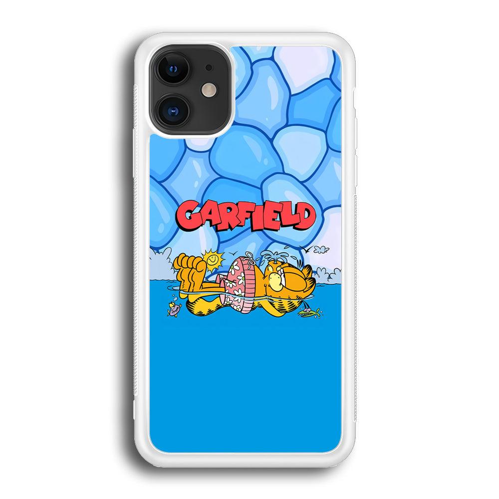 Garfield Swimming at Pool iPhone 12 Case-Oxvistore