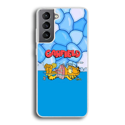 Garfield Swimming at Pool Samsung Galaxy S21 Case-Oxvistore