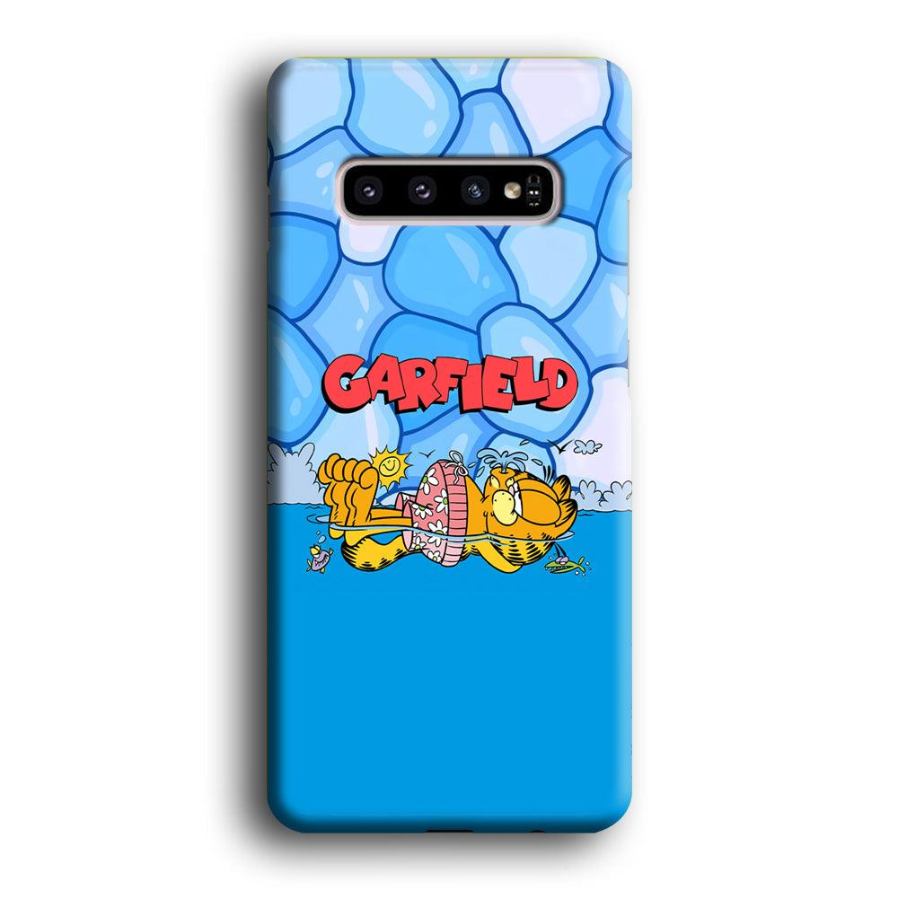 Garfield Swimming at Pool Samsung Galaxy S10 Plus Case-Oxvistore