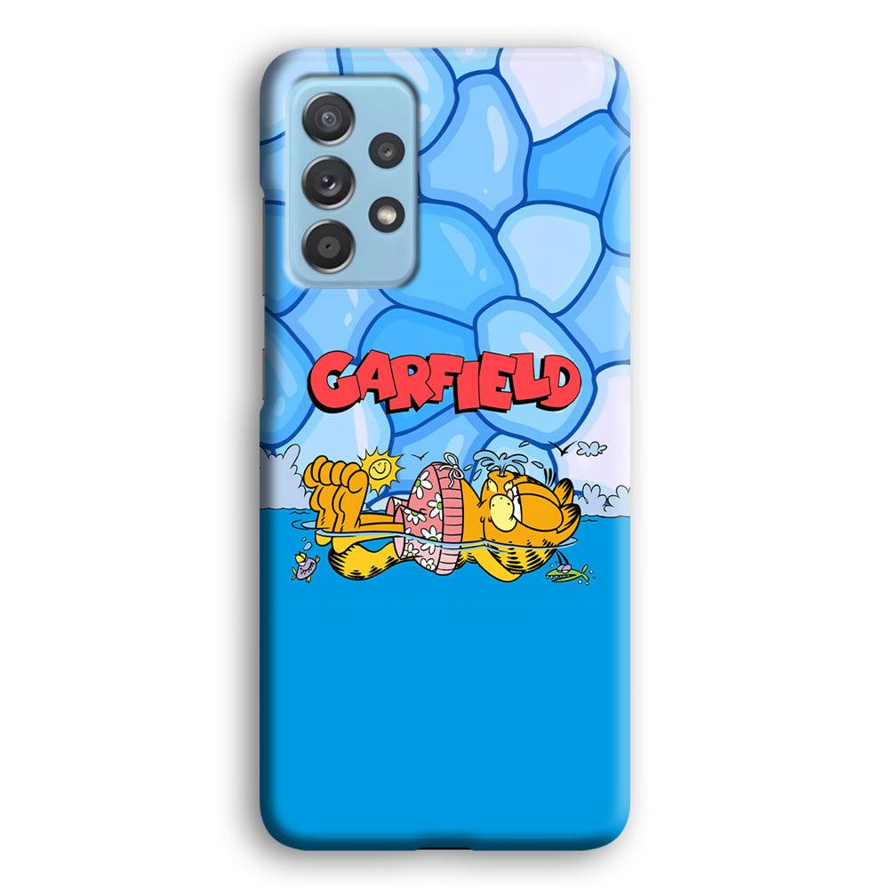 Garfield Swimming at Pool Samsung Galaxy A72 Case-Oxvistore