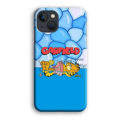 Garfield Swimming at Pool iPhone 15 Plus Case-Oxvistore