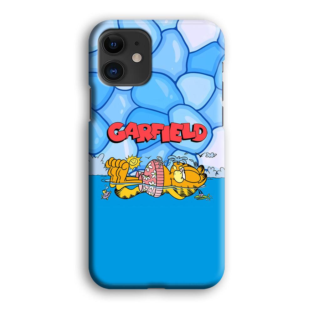 Garfield Swimming at Pool iPhone 12 Case-Oxvistore