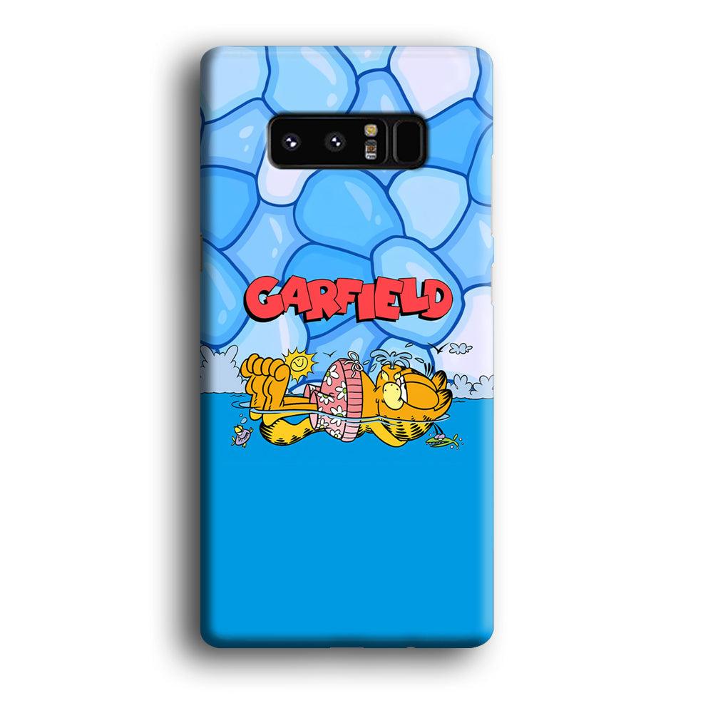 Garfield Swimming at Pool Samsung Galaxy Note 8 Case-Oxvistore