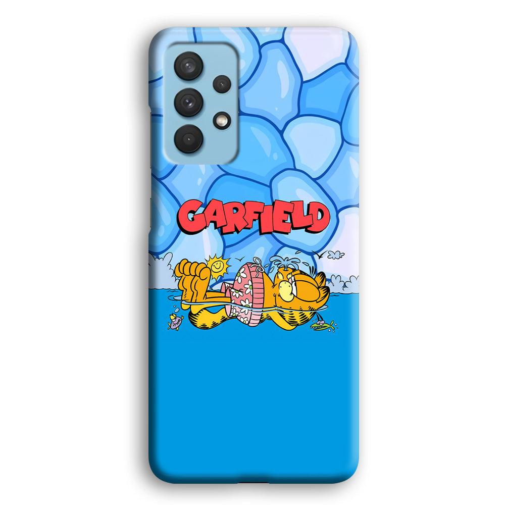 Garfield Swimming at Pool Samsung Galaxy A32 Case-Oxvistore