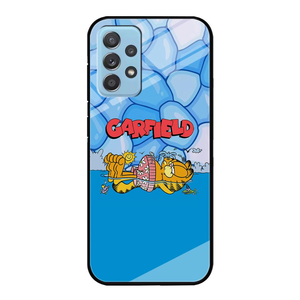 Garfield Swimming at Pool Samsung Galaxy A52 Case-Oxvistore