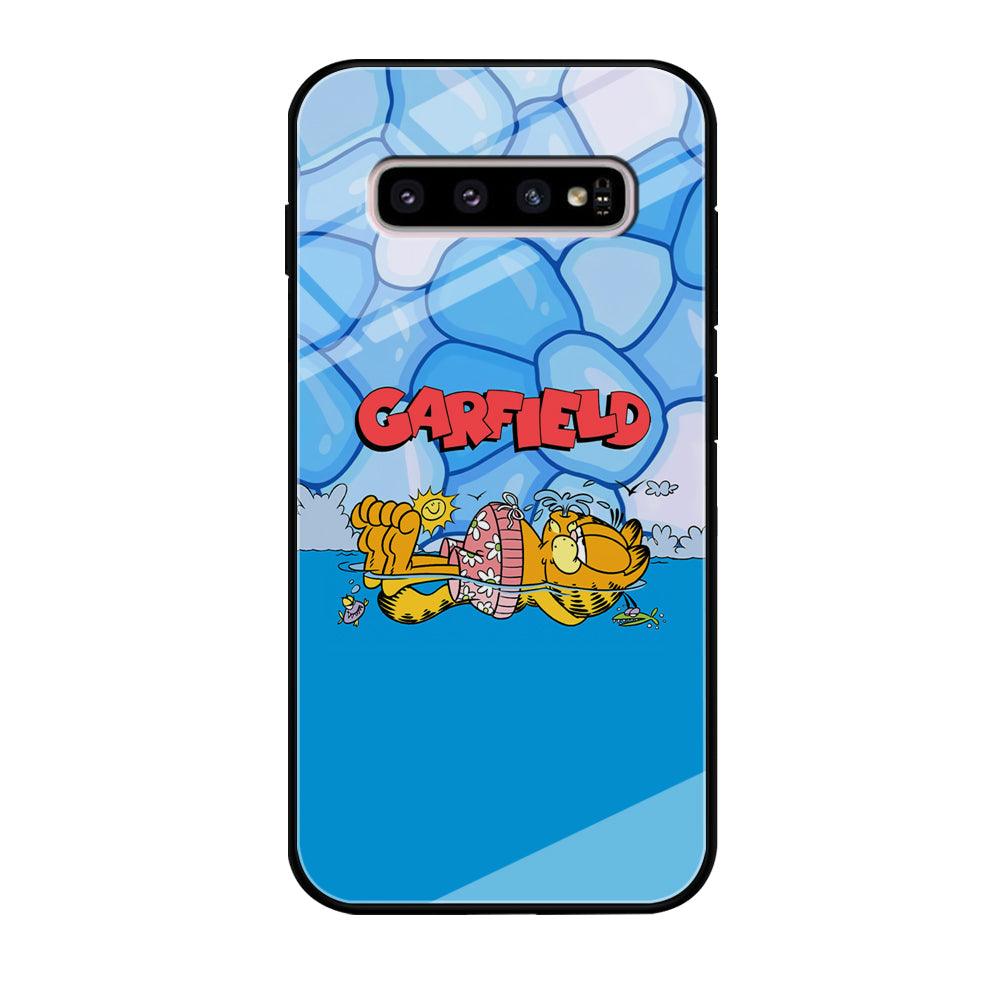 Garfield Swimming at Pool Samsung Galaxy S10 Plus Case-Oxvistore