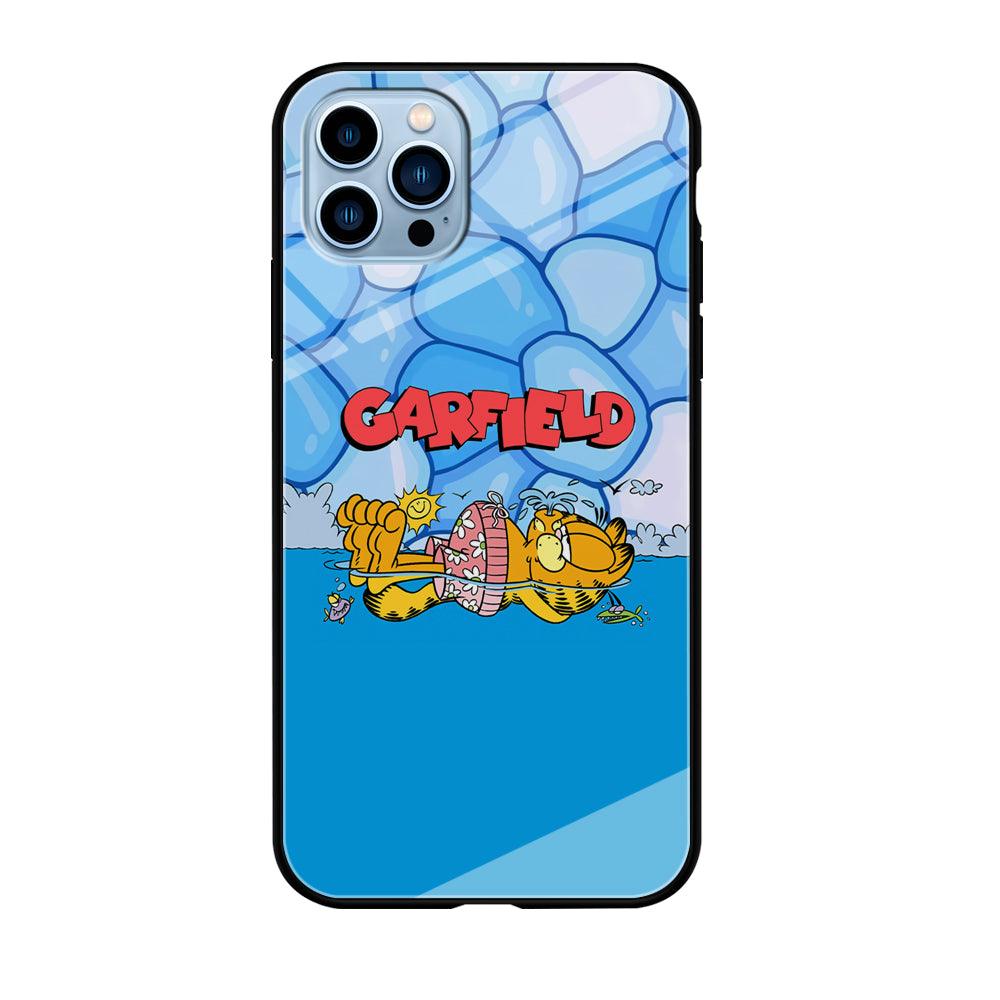 Garfield Swimming at Pool iPhone 12 Pro Case-Oxvistore