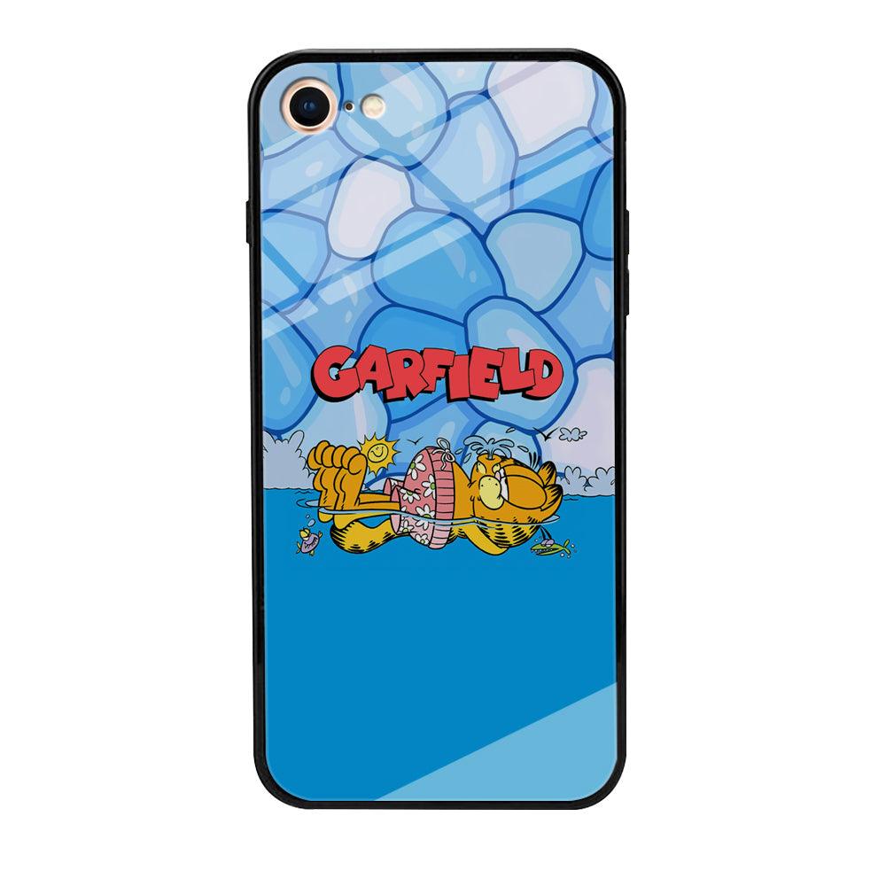 Garfield Swimming at Pool iPhone 8 Case-Oxvistore