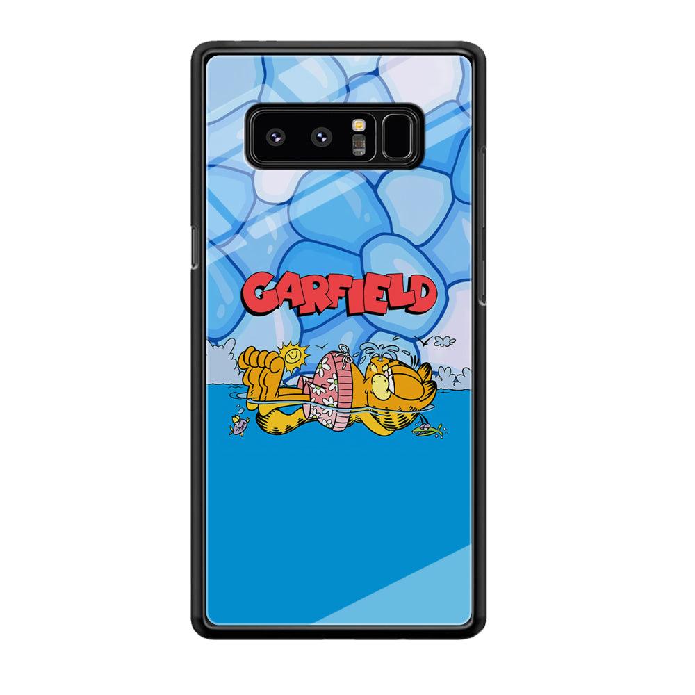 Garfield Swimming at Pool Samsung Galaxy Note 8 Case-Oxvistore