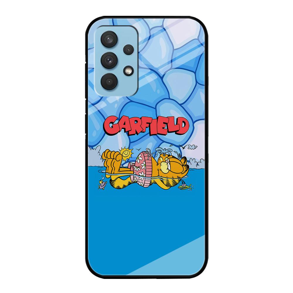 Garfield Swimming at Pool Samsung Galaxy A32 Case-Oxvistore