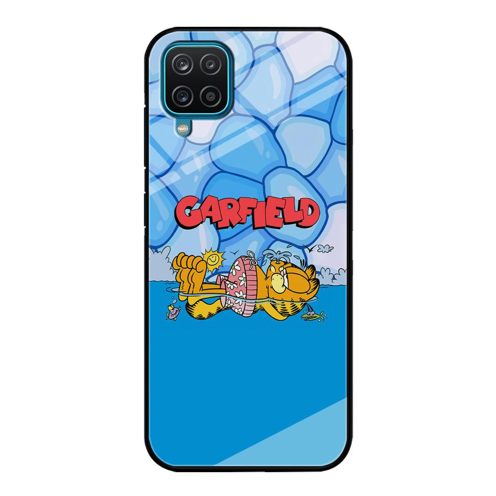 Garfield Swimming at Pool Samsung Galaxy A12 Case-Oxvistore