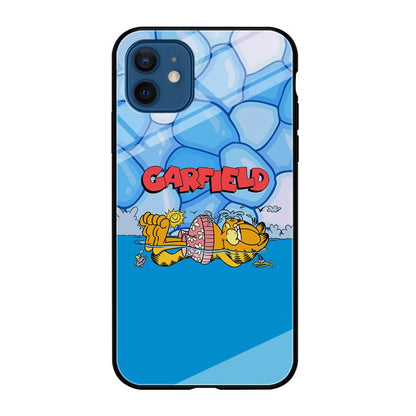 Garfield Swimming at Pool iPhone 12 Case-Oxvistore