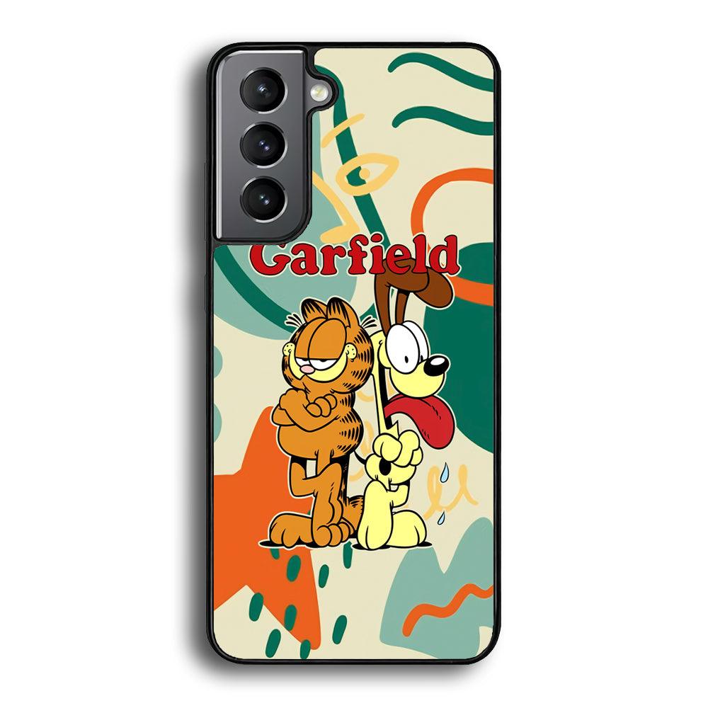 Garfield The Gentleman Mate Samsung Galaxy S22 Plus Case-Rubber Black (2D Case)-Oxvistore
