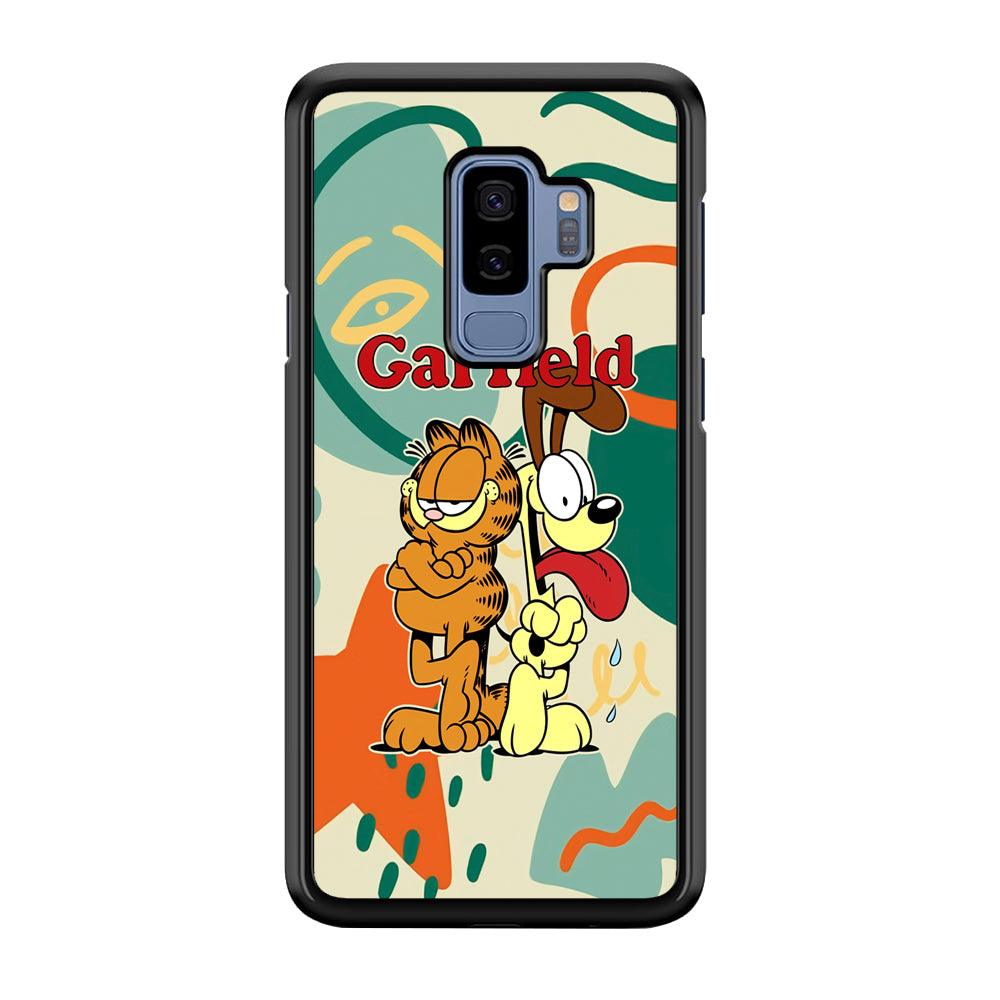 Garfield The Gentleman Mate Samsung Galaxy S9 Plus Case-Rubber Black (2D Case)-Oxvistore
