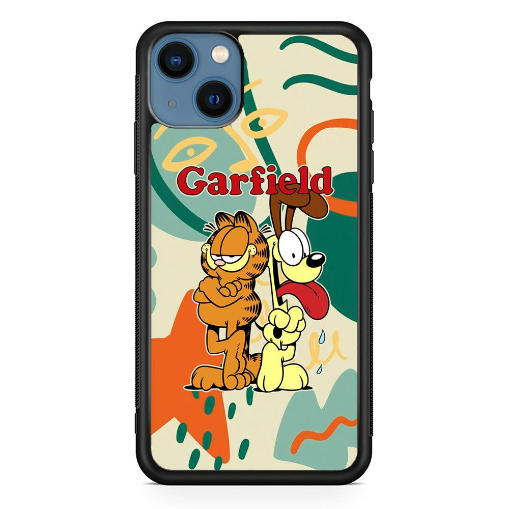 Garfield The Gentleman Mate iPhone 14 Plus Case-Rubber Black (2D Case)-Oxvistore