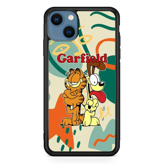 Garfield The Gentleman Mate iPhone 14 Plus Case-Rubber Black (2D Case)-Oxvistore