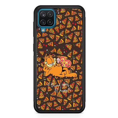 Garfield Think Happy Everytime Samsung Galaxy A12 Case-Oxvistore