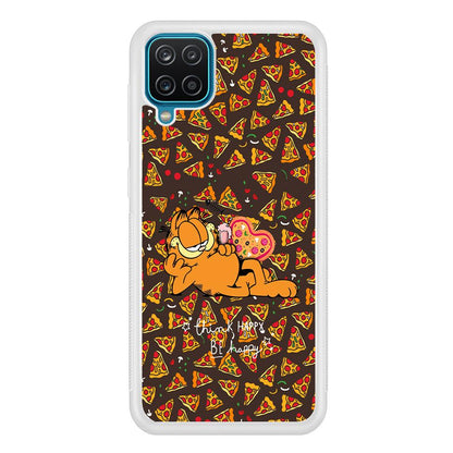 Garfield Think Happy Everytime Samsung Galaxy A12 Case-Oxvistore