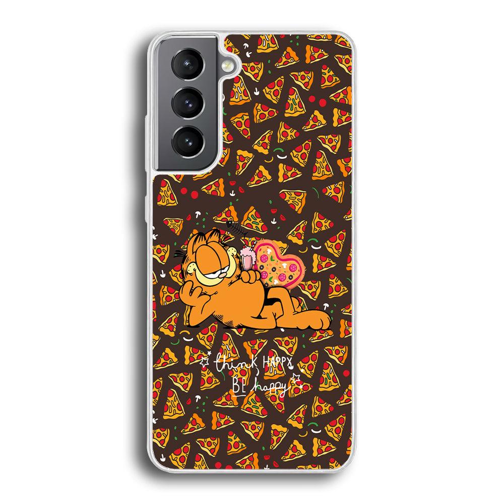 Garfield Think Happy Everytime Samsung Galaxy S21 Case-Oxvistore