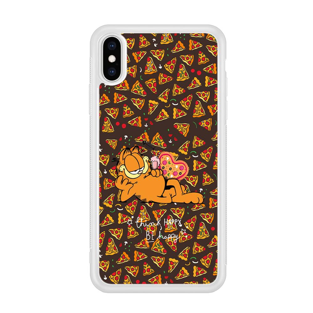 Garfield Think Happy Everytime iPhone X Case-Oxvistore