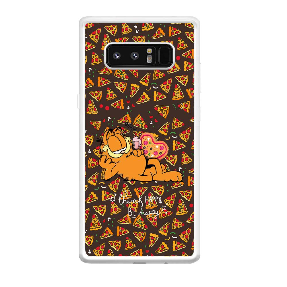 Garfield Think Happy Everytime Samsung Galaxy Note 8 Case-Oxvistore