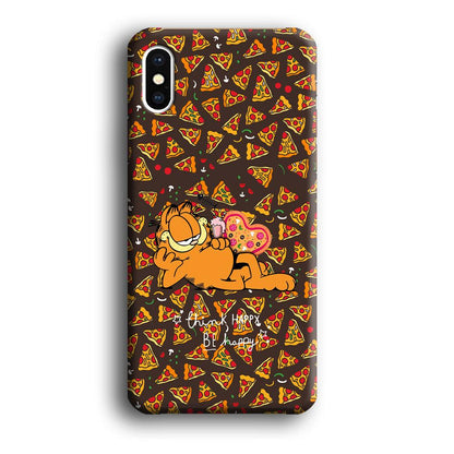 Garfield Think Happy Everytime iPhone X Case-Oxvistore